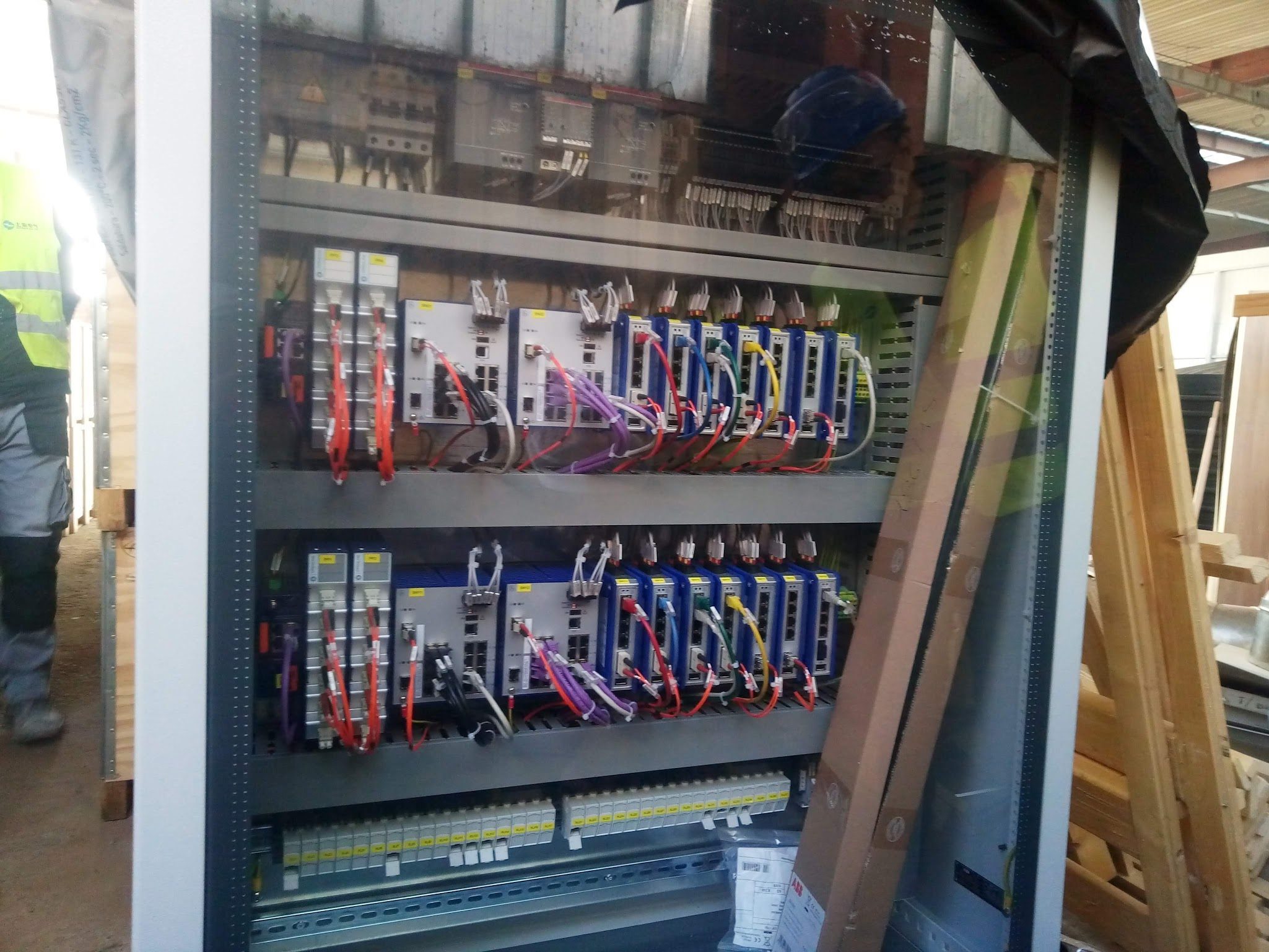 Process optimization / Advanced process control Control cabinet with redundant industrial Ethernet switches